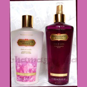 💥NEW Victoria's Secret PASSIONATE KISSES Fragrance Body Lotion + Mist SET!✨